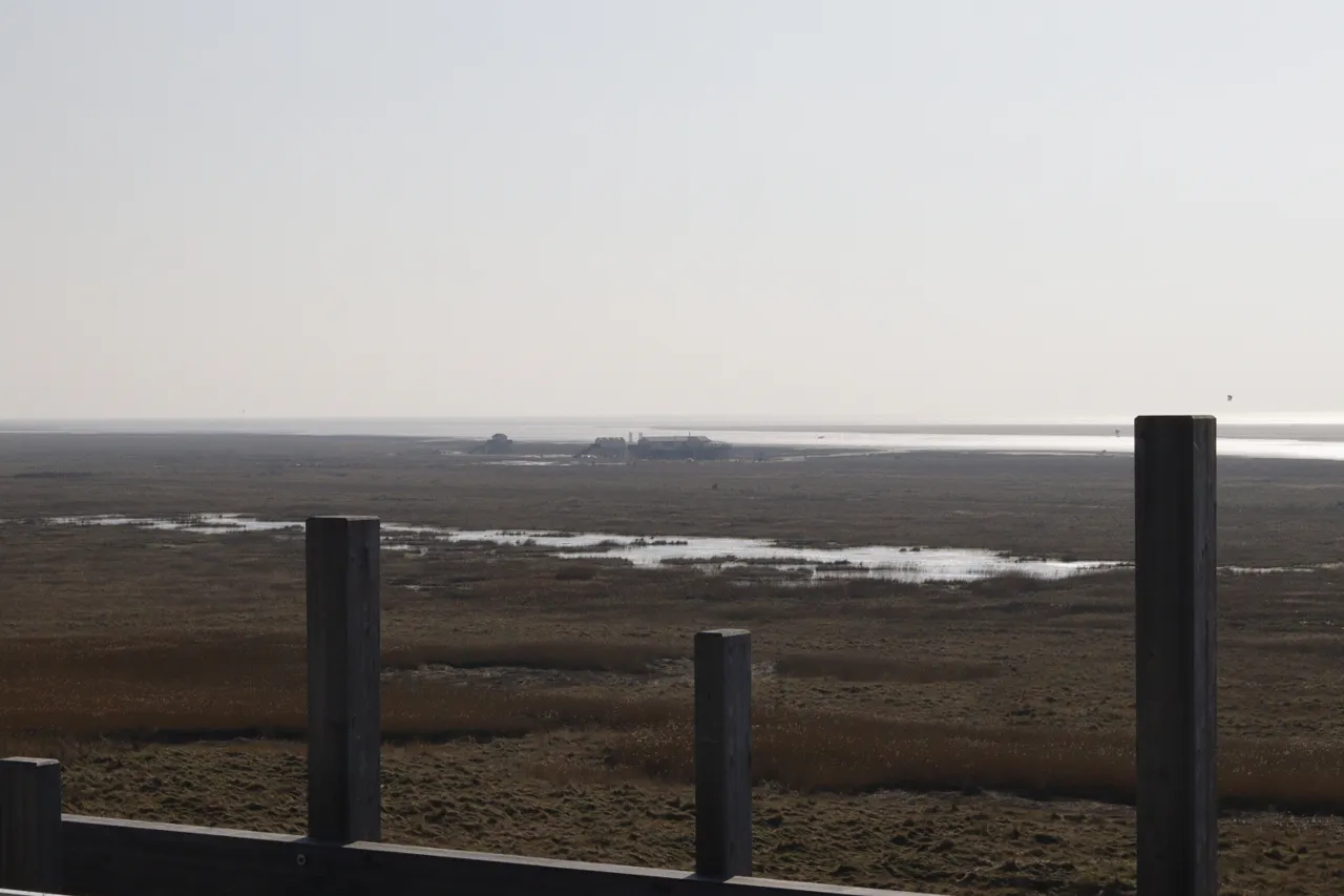 Pfahlbauten am Strand von St. Peter-Ording